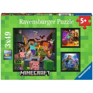 Ravensburger Puzzle 3x49el Minecraft 056217 ( 4005