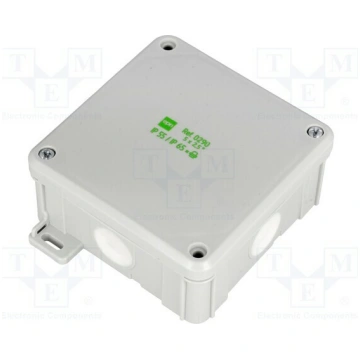 Enclosure: junction box; X: 98mm; Y: 98mm; Z: 46mm