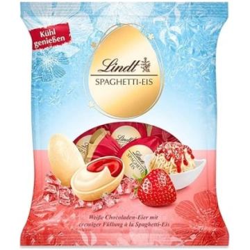 Lindt šokolādes olas ar spageti saldējuma pildījum