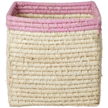 Rice - Raffia Basket without Handles in Nature wit