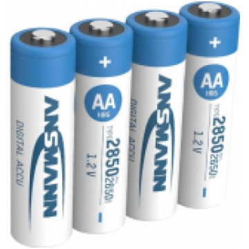 4x Ansmann AA 2850mAh 1.2V NiMH Fast Charging 1000