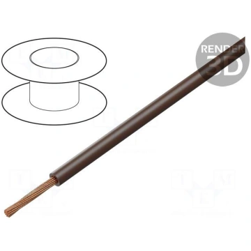 Wire | FLYW | 1x1.5mm2 | stranded | Cu | PVC | bro