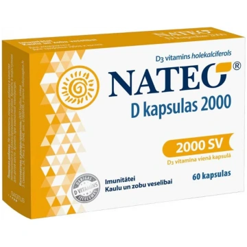 NATEO Vitamin D 2000 SV kapsulas N60