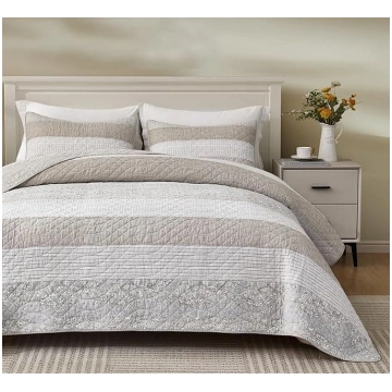 Chezmoi Collection Robyn Hibiscus Flowers Stripe I