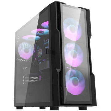 Darkflash DK431 Glass computer case (black) + 4 RG