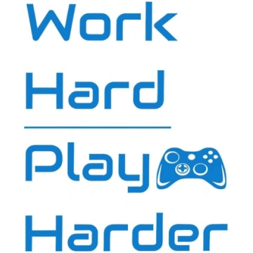 Gravēšana Uzlīmes Citāts Work Hard, Play Harder, J