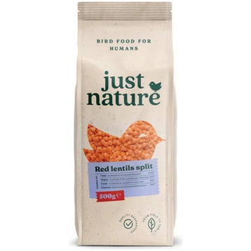 Šķeltas sarkanās lēcas 500g JUST NATURE