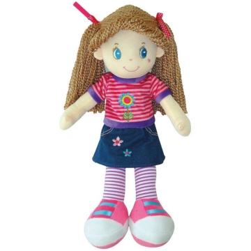 Auduma lelle Smily Play Rag SP83588, 35 cm, zila k