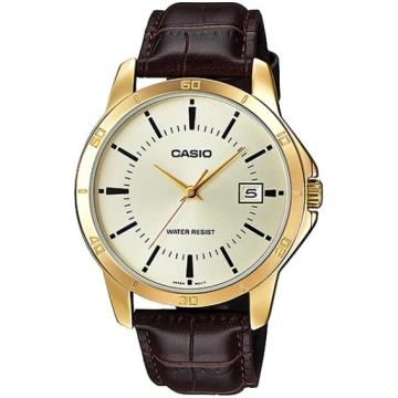 Vīriešu pulkstenis Casio, brūns/zeltains