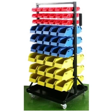 90 Bin Organizer with Tray and Casters 1300x650x57