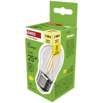 Emos LED spuldze Filament Mini Globe ZF6D02, 1,8 W