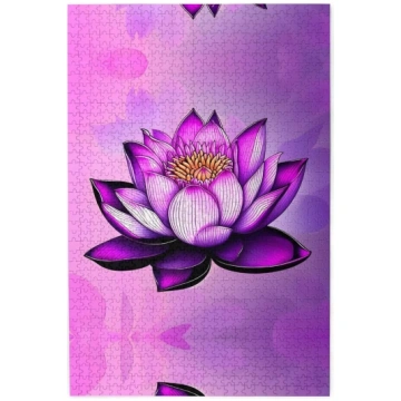 „Purple Lotus“ koka puzle, 1000 gabalu – relaksējo