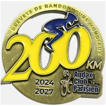 Finisher Medal 200km Brevet (2024-2027)