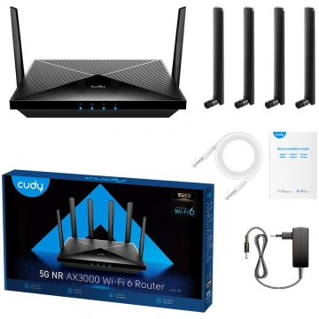 5G modems Cudy P5, melna krās