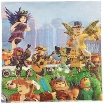 Vienreizējās salvetes Roblox stilā, 20 gab