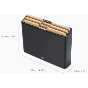 Joseph Joseph Folio™ Steel 3‑daļīgs bambusa dēlīšu