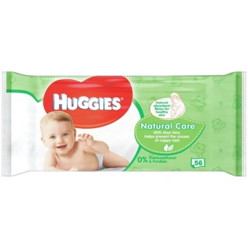 HUGGIES mitrās salvetes Natural Care ar alveju 56g