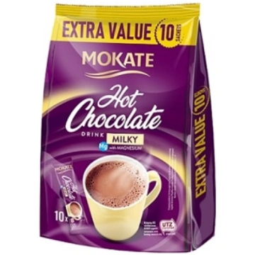 Šokolādes dzēriens MOKATE MILK maisiņā 18g x 10gb.