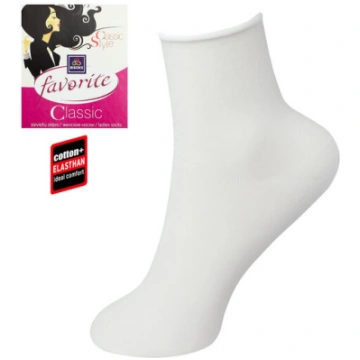 Sieviešu klasiskās zeķes Favorite 22031 white Biso