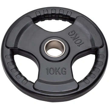Disco in ghisa olimpionico gommato tri-grip linea 