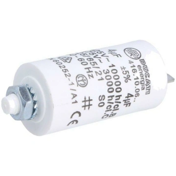 Capacitor: polypropylene; motors, run; 4uF; 475VAC