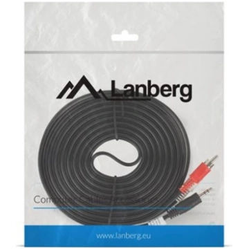 Kabel Lanberg Jack 3.5mm - RCA (Cinch) x2 5m czarn