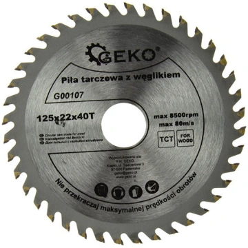 Zāģa ripa kokam 125x22x40z Geko | G00107 | 5901477