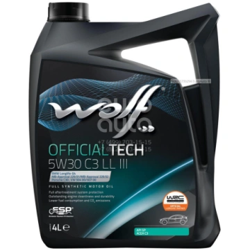 Motoreļļa OFICIAL TECH -65644 5W30 LL III 4L (VW 5