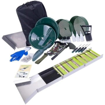 Annadue Complete Lock Box Gold Panning Kit, 50 col