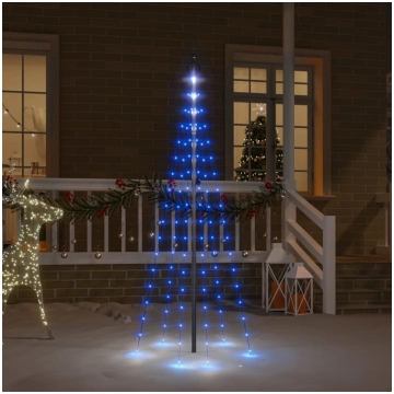 Ziemassvētku egle karoga mastam, 108 zilas led, 18