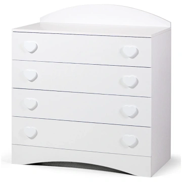 Bebex Comò Cuori - Pomelli Bianco