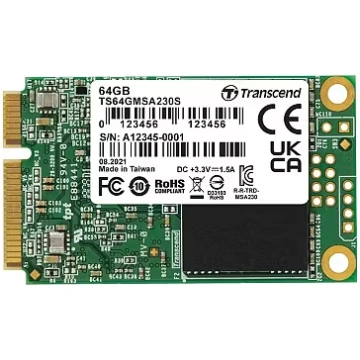 Transcend 230S, 64GB, mSATA (TS64GMSA230S)
