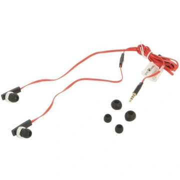 Headphones with microphone; black,red; Jack 3,5mm;