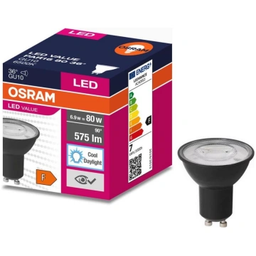 LED Spuldze VALUE PAR16 GU10/6,9W/230V 4000K 36° m