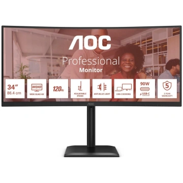 Aoc LCD monitors CU34E4CV 34" WQHD 120Hz, 3440 x 1