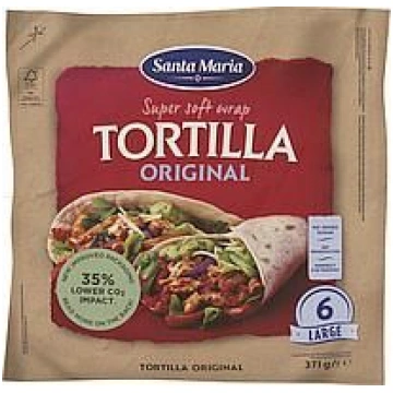 Kviešu tortiļas, lielās 371g, Santa Maria (450-083