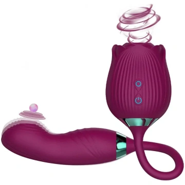 3 in 1 Rose Toy with Flapping Vibrator