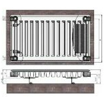 Radiators 11x500x1100 sānu piesl. Termolux | 90150