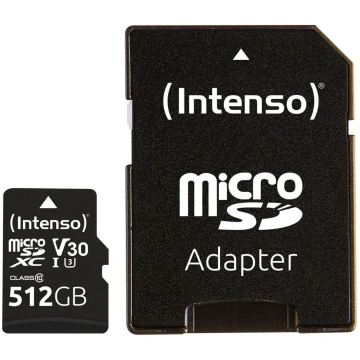 Intenso microSDXC 512GB C10 UHS-I Professional + A
