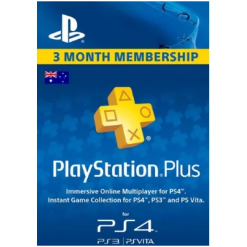 Austrālijas PSN Plus 3 Mēnešu Abonements Sony