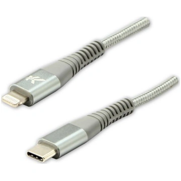 Kabel USB Logo USB-C - Lightning 2 m Srebrny 10158