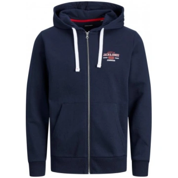Jack & Jones JJSTAMP ZIP Hoodie Navy - Džemperi un