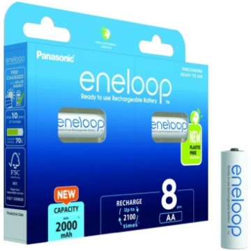 Uzlādējams eneloop aa 2000 mah 8 gab. PANASONIC 21