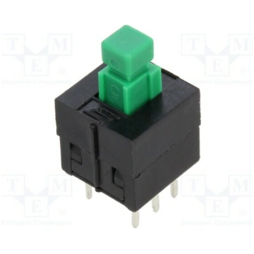 Switch: push-button; Pos: 2; DPDT; 0.1A/30VDC; Ill
