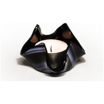 Candle holder Black flower, Ref. S221