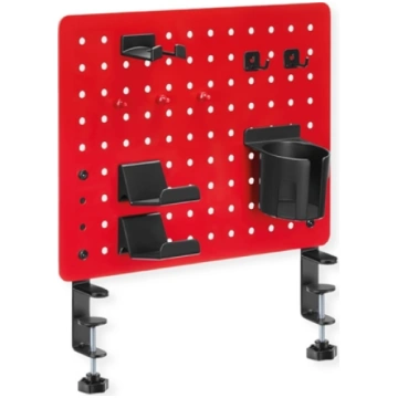 Value Gaming-/Office Clamp Mount Pegboard, red 17.