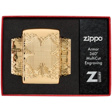 Zippo Lighter 46301 Armor® Lucky Clover Design 463