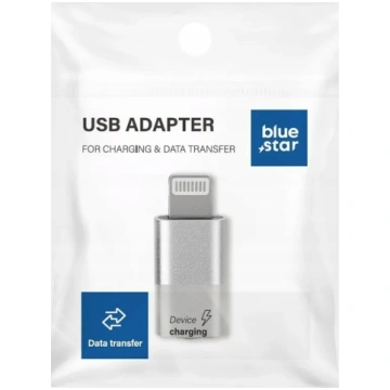 Adapter USB Bluestar USB-C - Lightning Srebrny 159