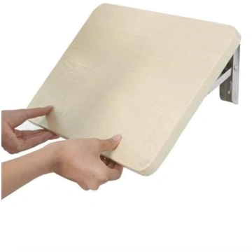 Wall Mounted Folding Table with Floating Wooden Sh
