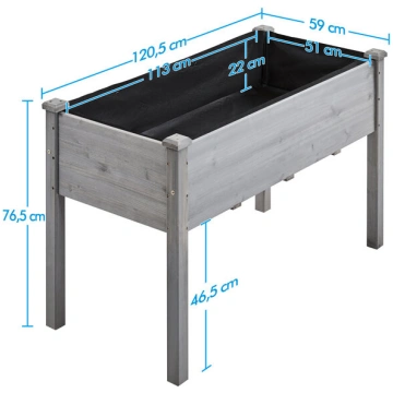 Paaugstināta dobe 1,2 x 0,59 m Yaheetech